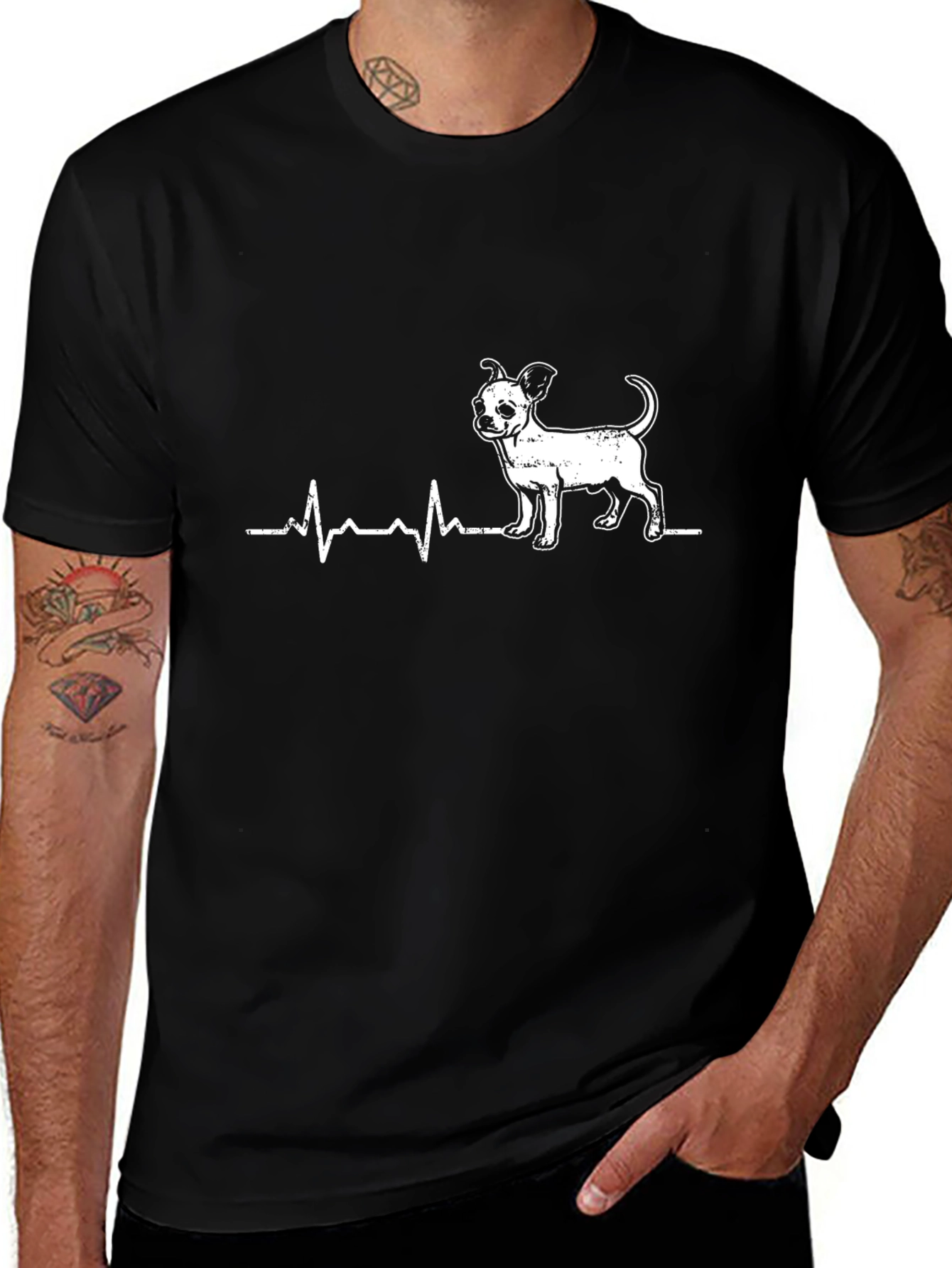 Chihuahua Heartbeat T-Shirt - Dog Lover Tee