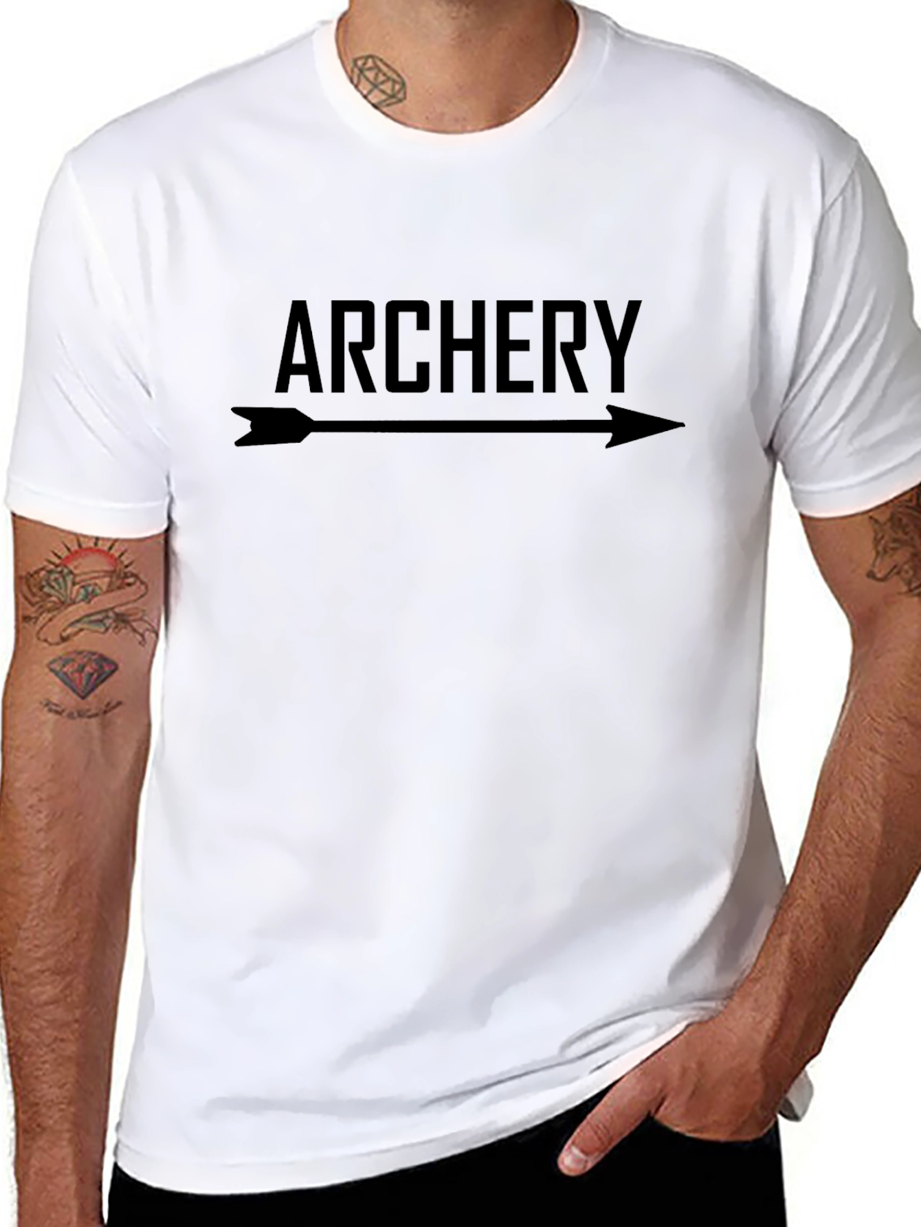 Archery Arrow T-Shirt - Black Cotton Blend