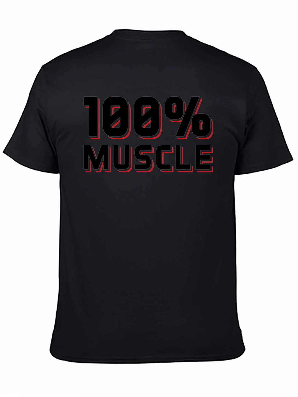 100% Muscle Black Graphic T-Shirt