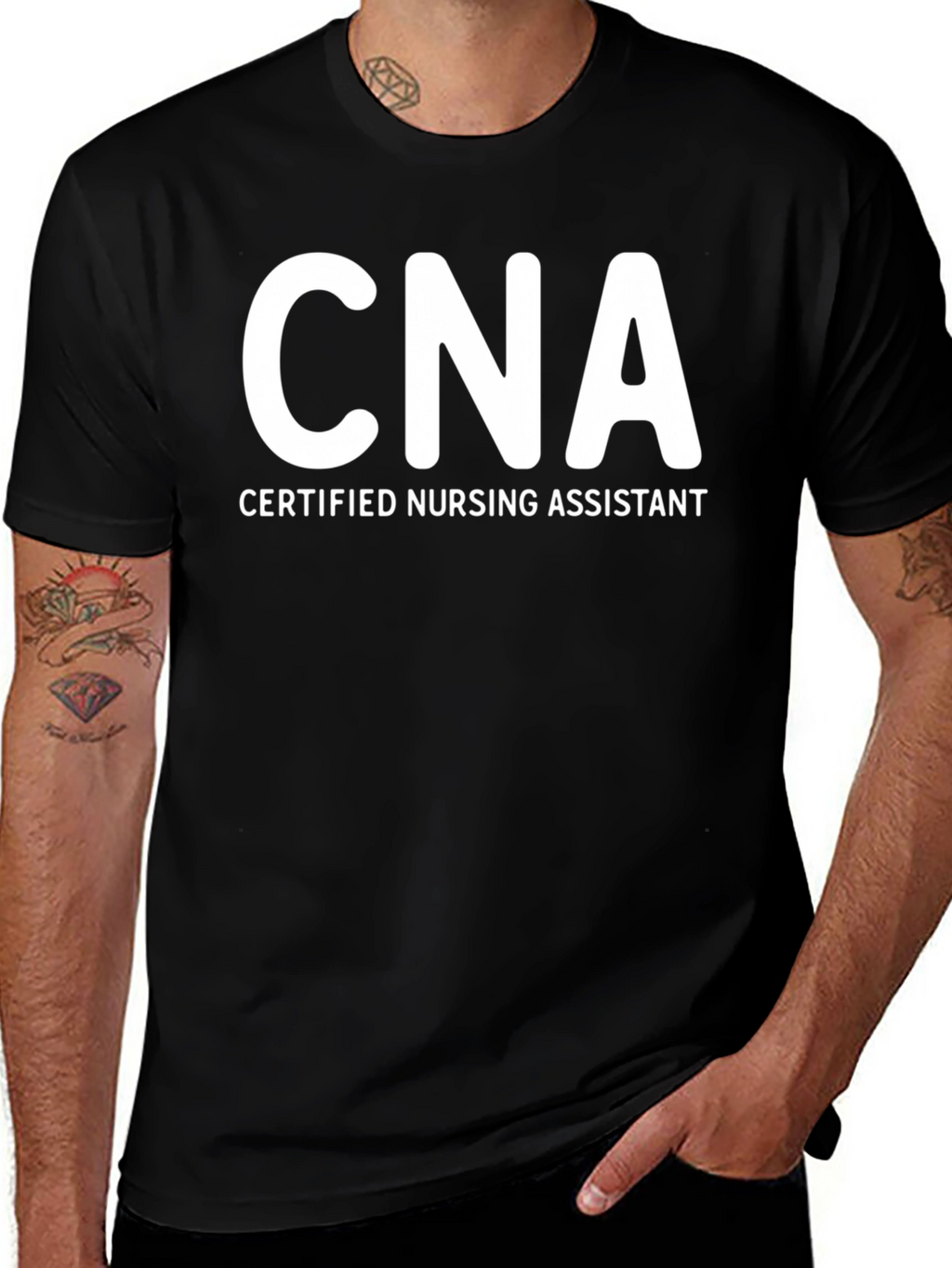 CNA Certified Nursing Assistant T-Shirt - Black