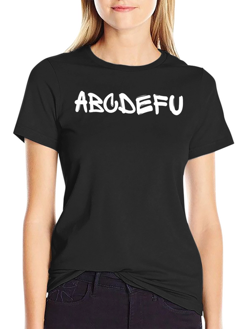 ABCEFU Graphic Black T-Shirt - Casual Style