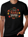 Happy Thanksgiving Black T-Shirt