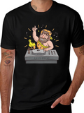 Caveman DJ T-Shirt - Lets Rock!