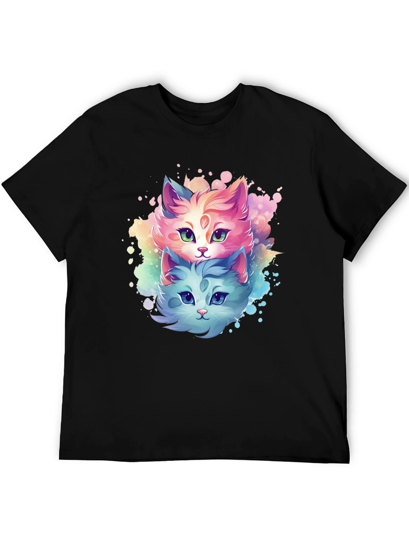 Two Cats Watercolor Graphic Tee