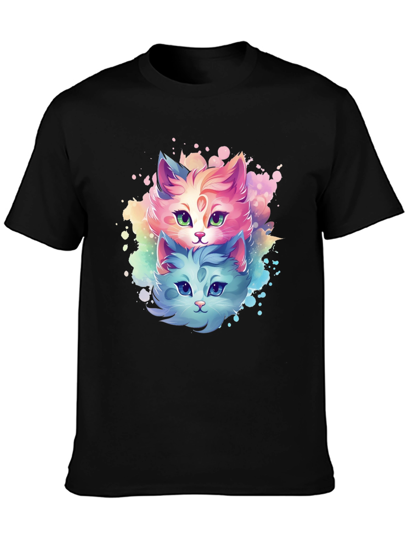 Two Cats Watercolor Graphic Tee