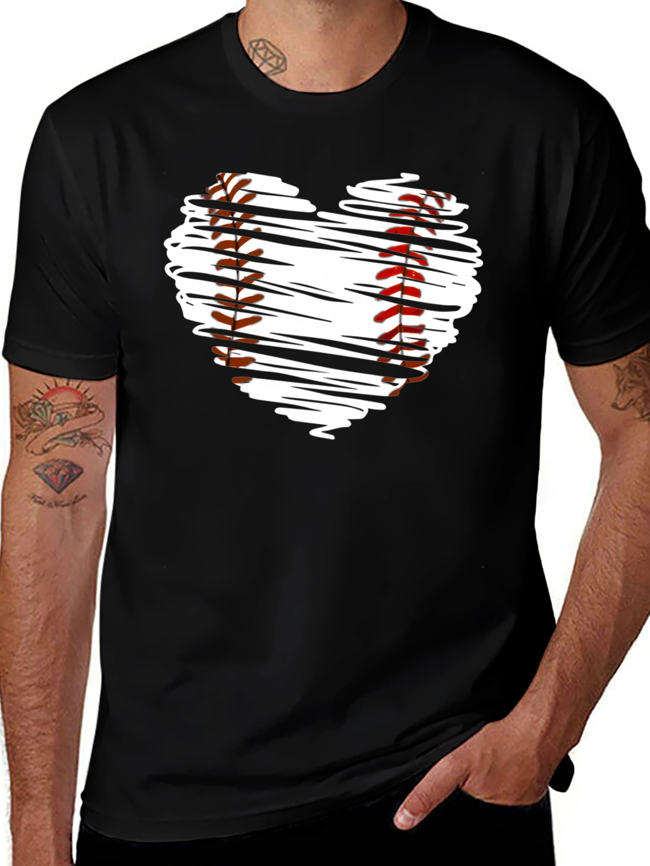 Baseball Heart Graphic Tee