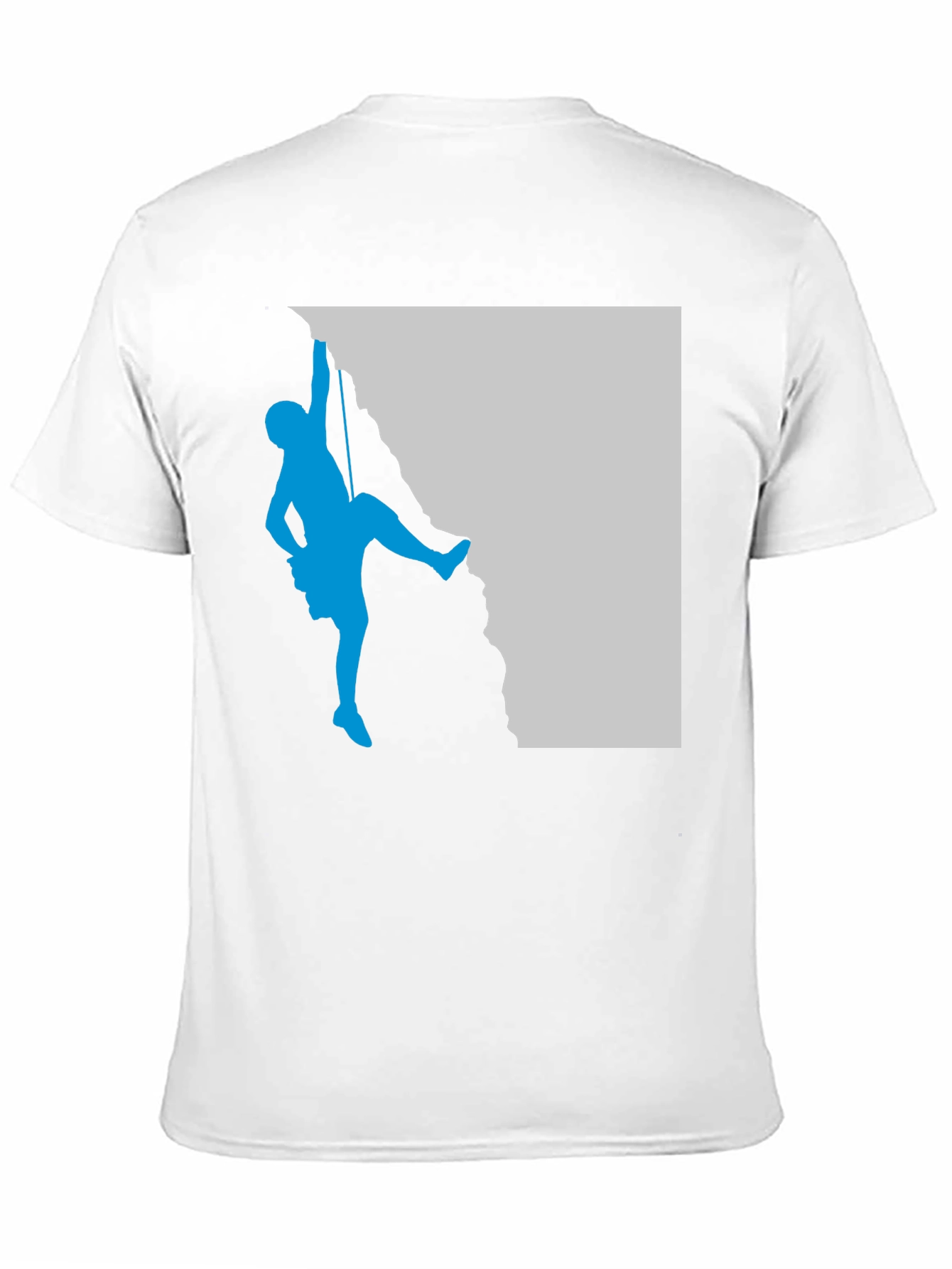 Climbing Silhouette Graphic Tee - Black Casual T-Shirt
