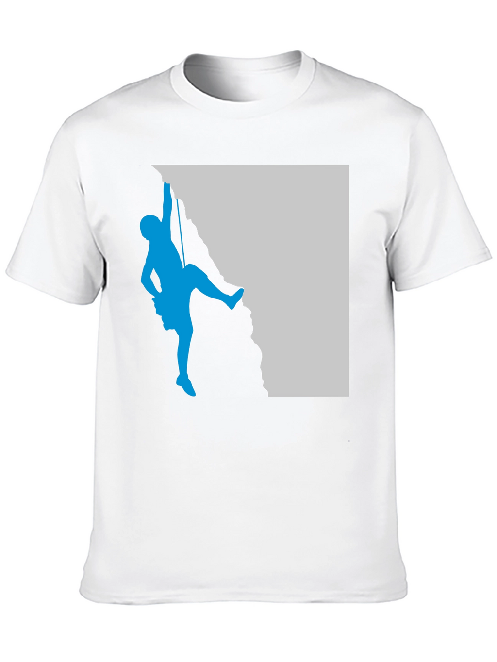 Climbing Silhouette Graphic Tee - Black Casual T-Shirt