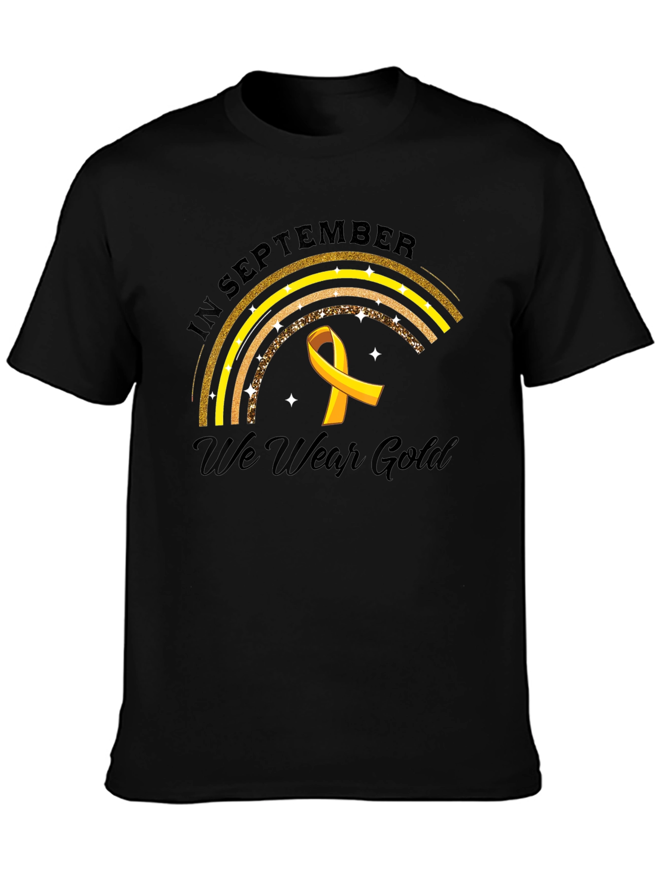 In September We Wear Gold Childhood Cancer Awareness T-Shirt