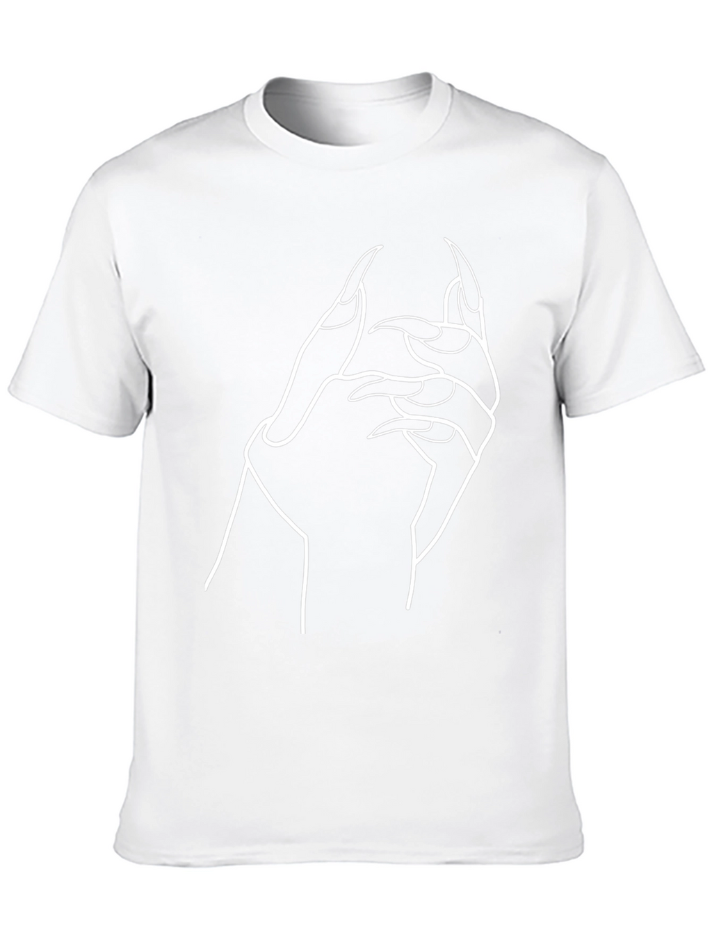 Gothic Hand Graphic Black T-Shirt