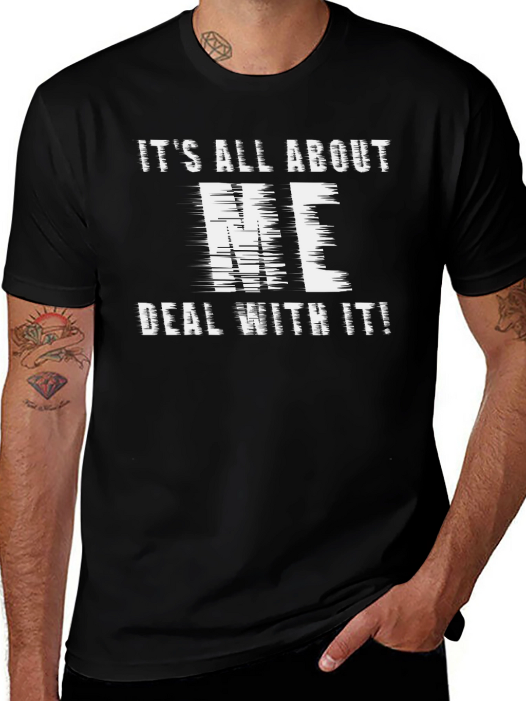 Its All About Me Black Graphic Tee
