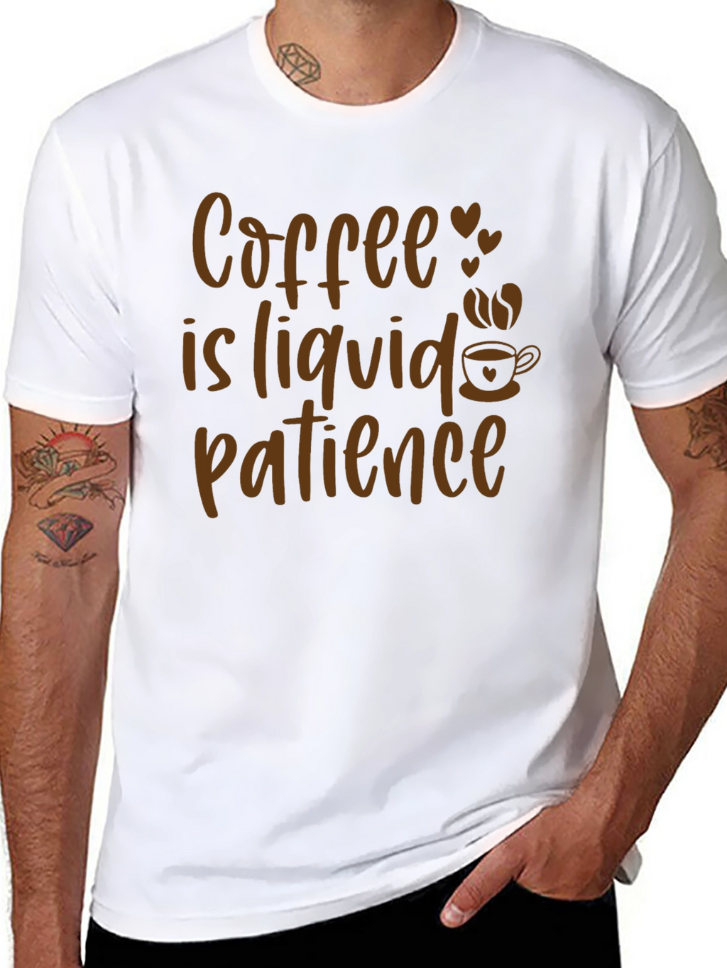 Coffee is Liquid Patience Graphic Tee