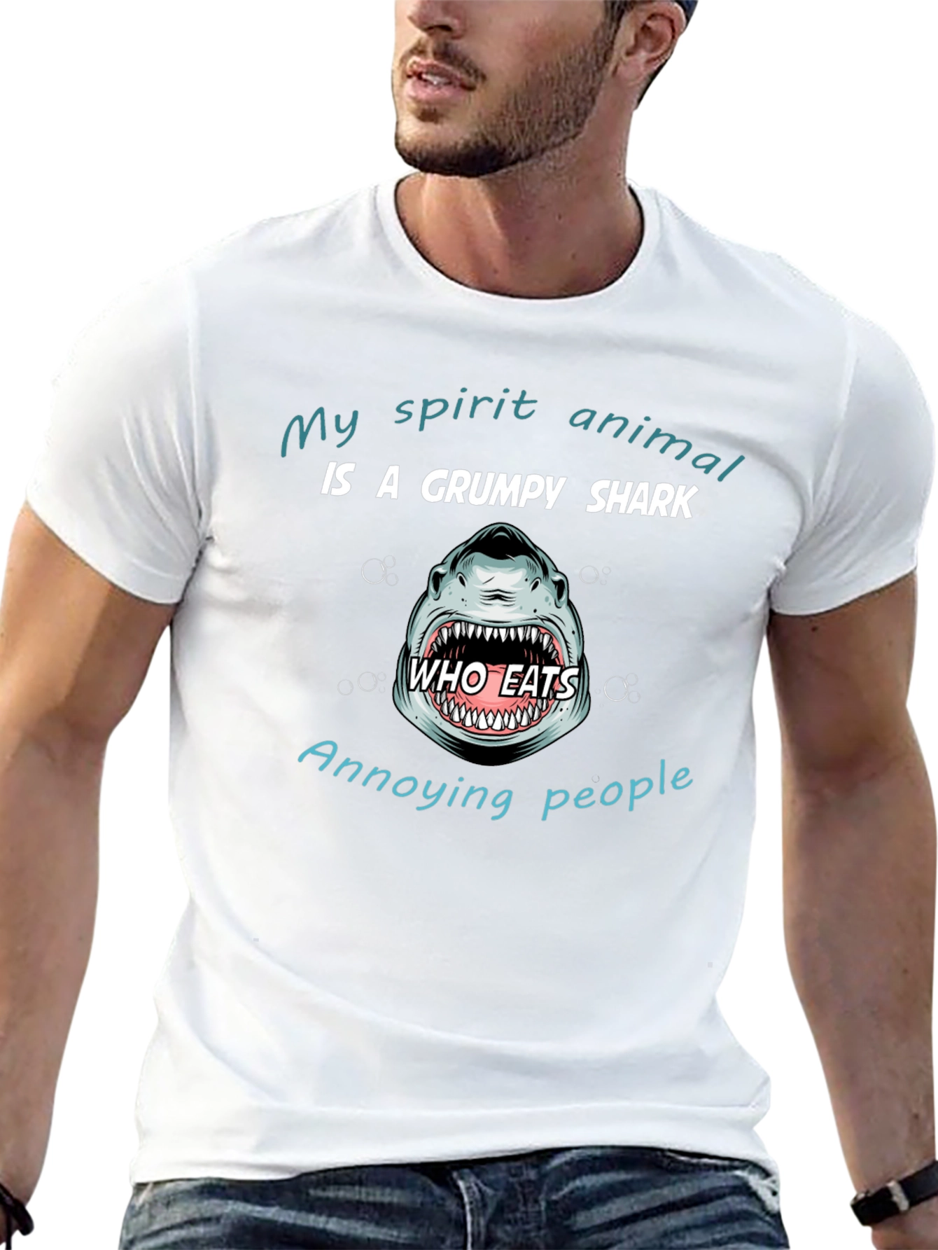 Grumpy Shark Graphic T-Shirt