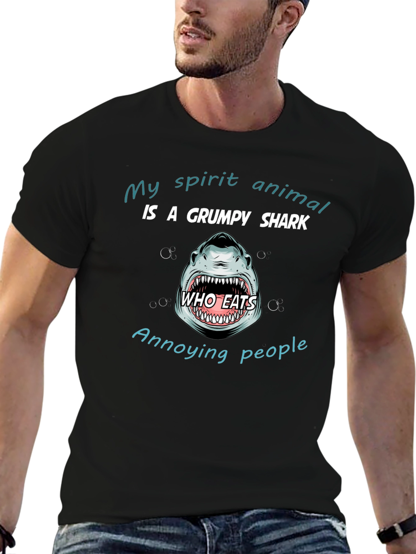 Grumpy Shark Graphic T-Shirt
