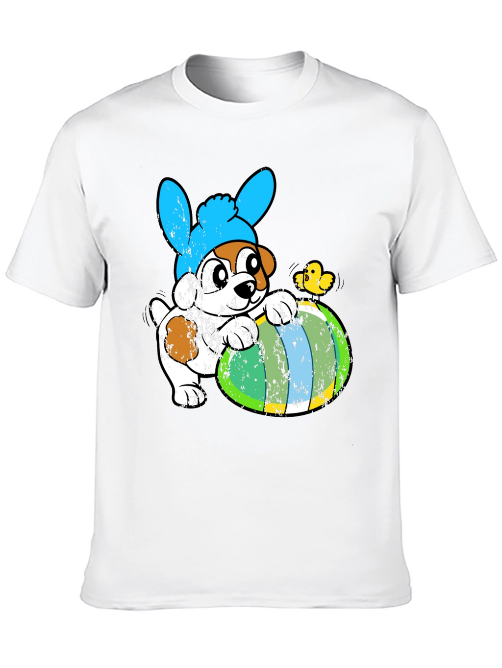 Easter Dog T-Shirt - Bunny Ears & Egg