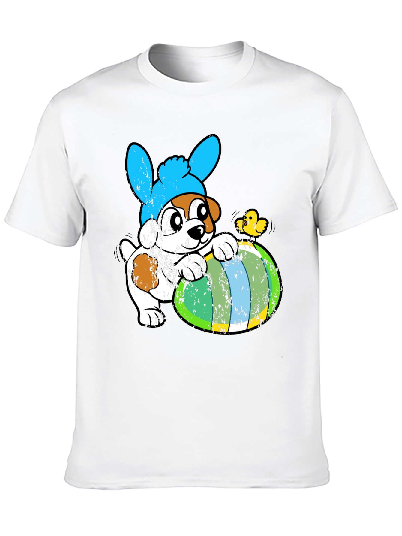 Easter Dog T-Shirt - Bunny Ears & Egg