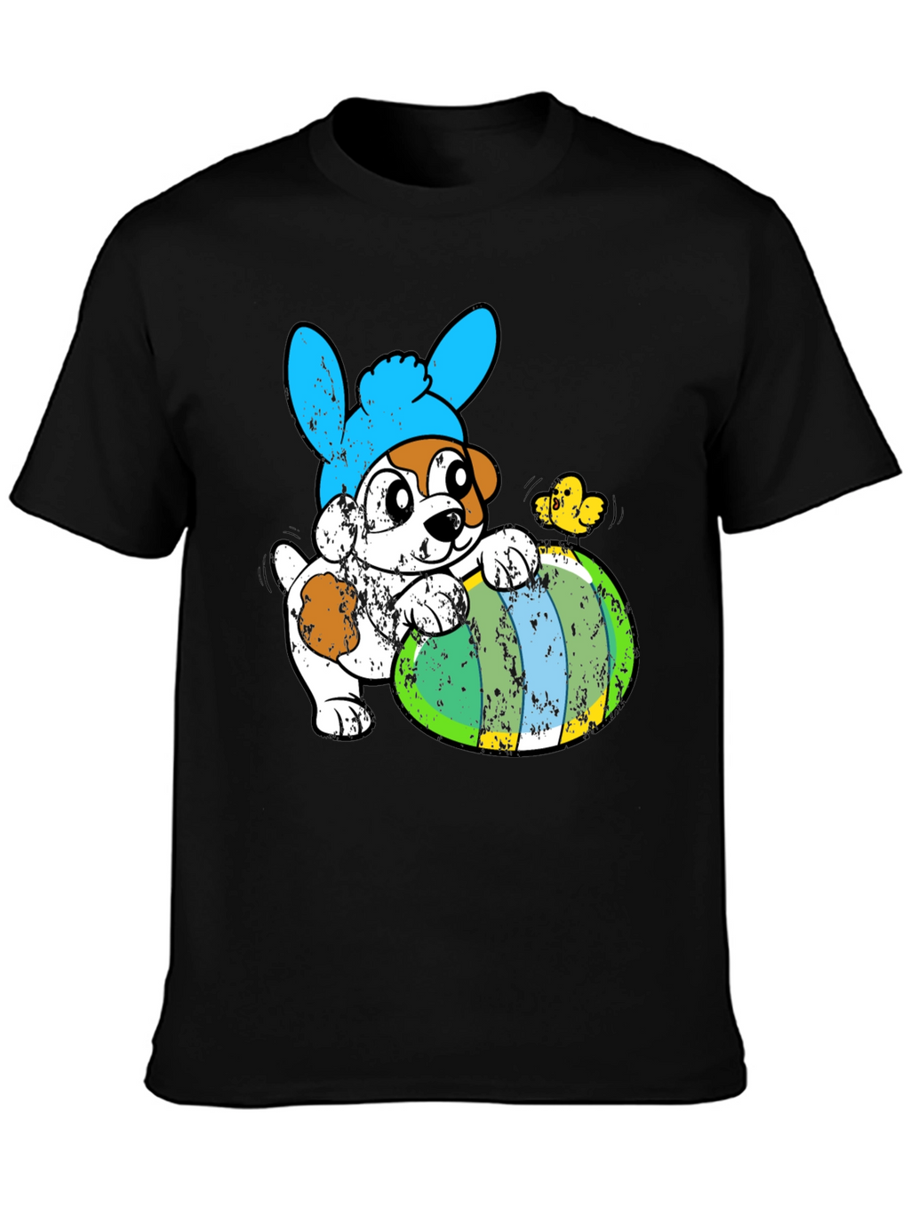 Easter Dog T-Shirt - Bunny Ears & Egg