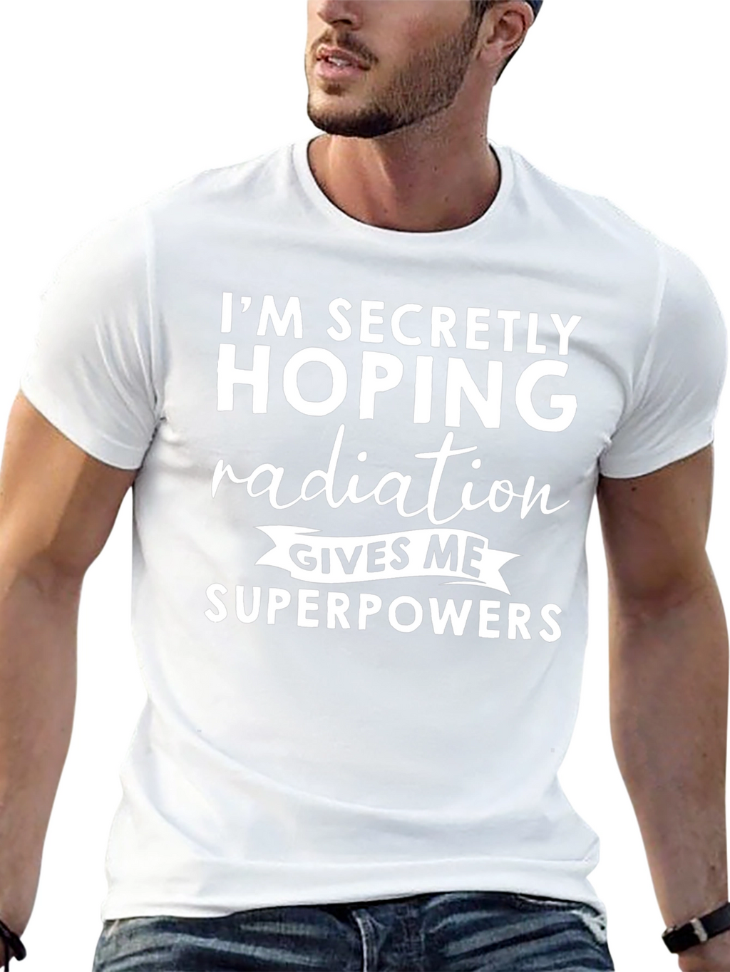 Radiation Superpowers Graphic Tee - Novelty T-Shirt