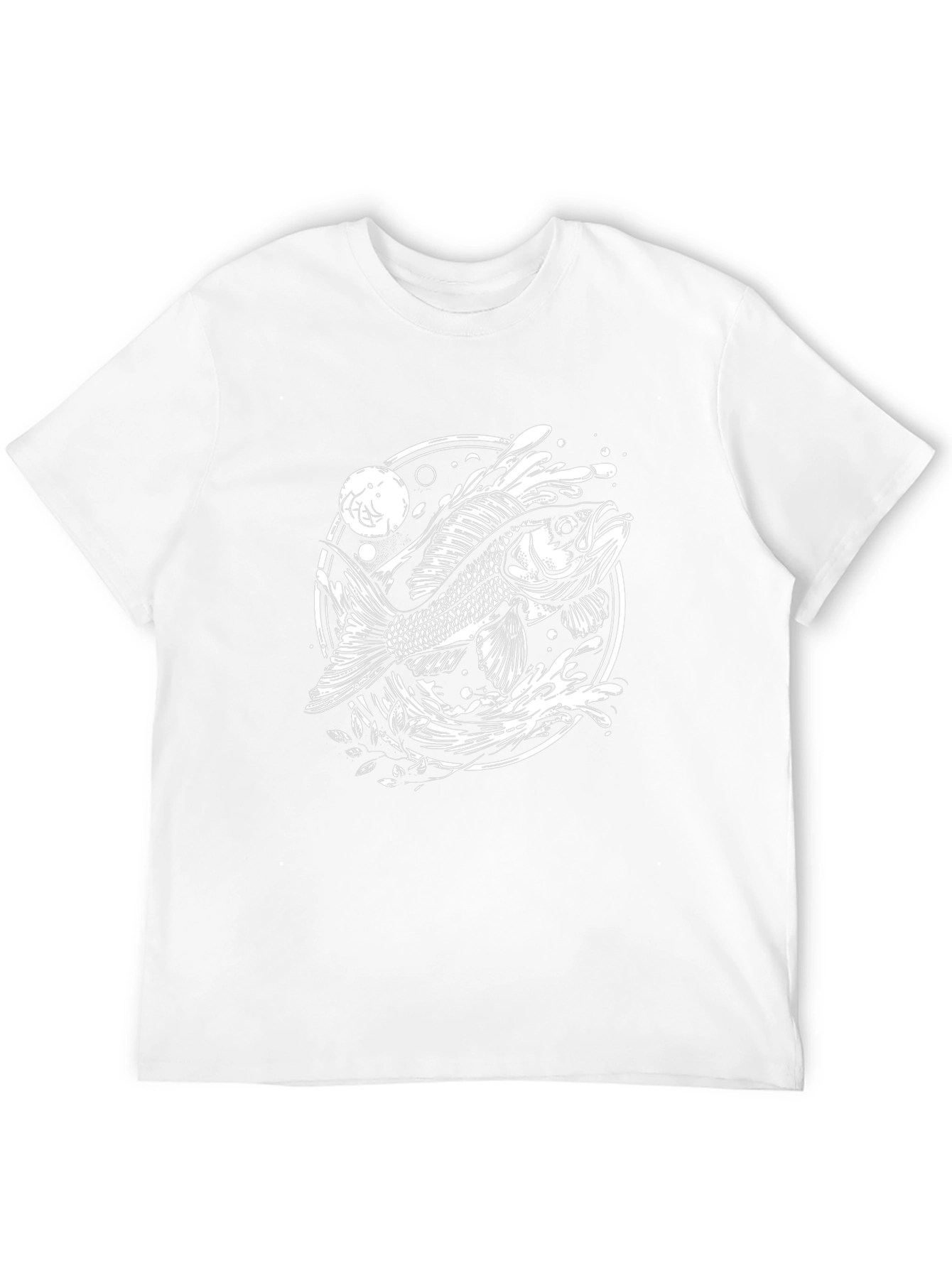 Black T-Shirt with Fish Graphic