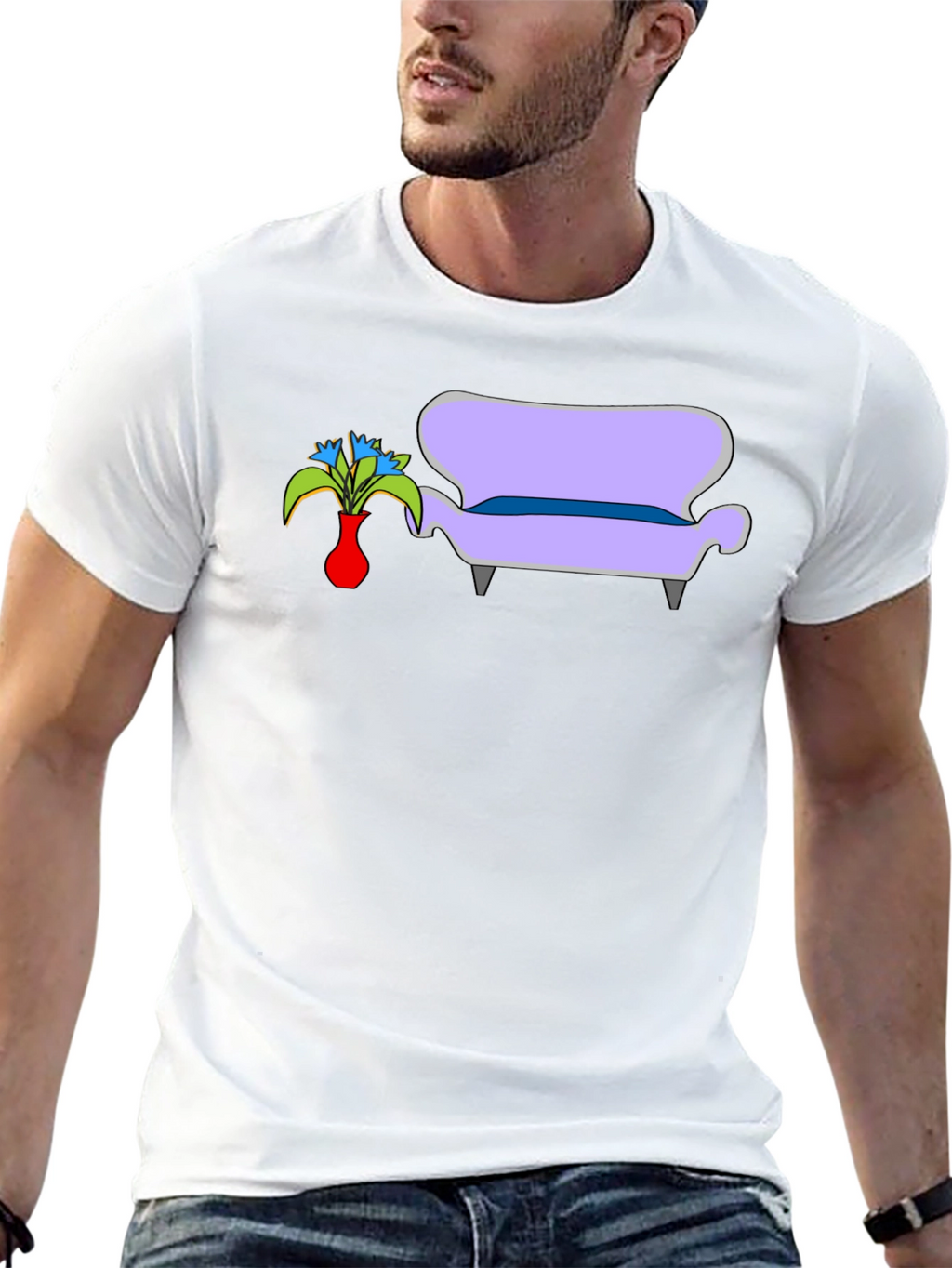 Vase and Couch Graphic T-Shirt