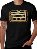 Emotional Support Human Graphic Tee - Black