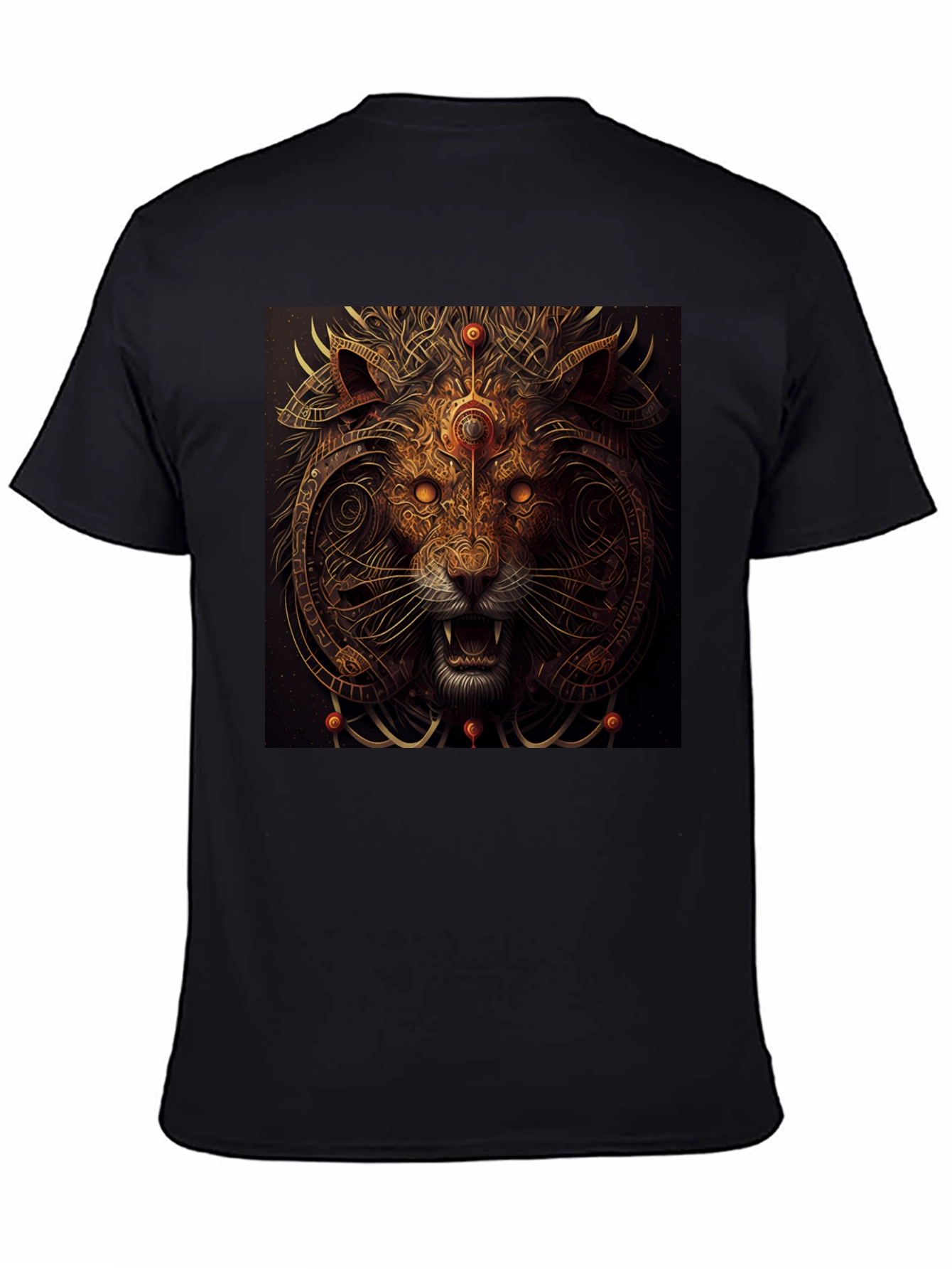 Mystic Lion Graphic Black T-Shirt