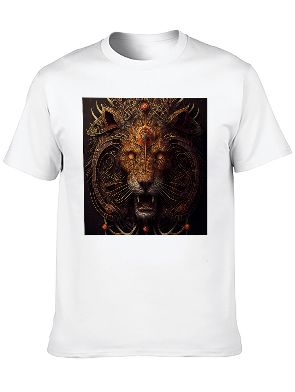 Mystic Lion Graphic Black T-Shirt