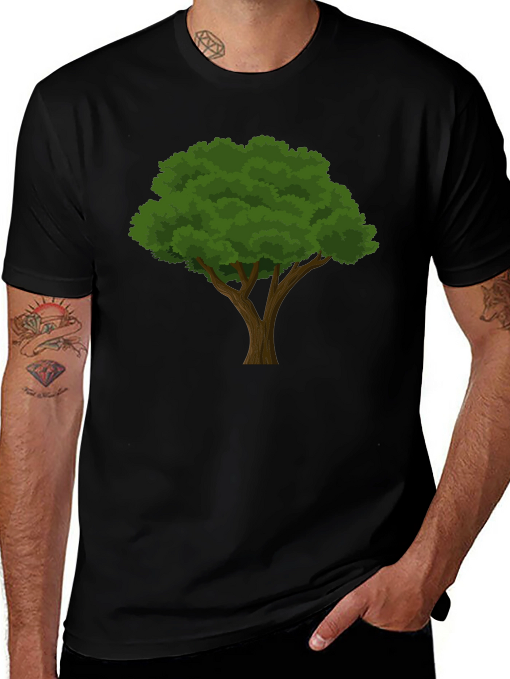 Black Tree Graphic Tee - Nature Inspired