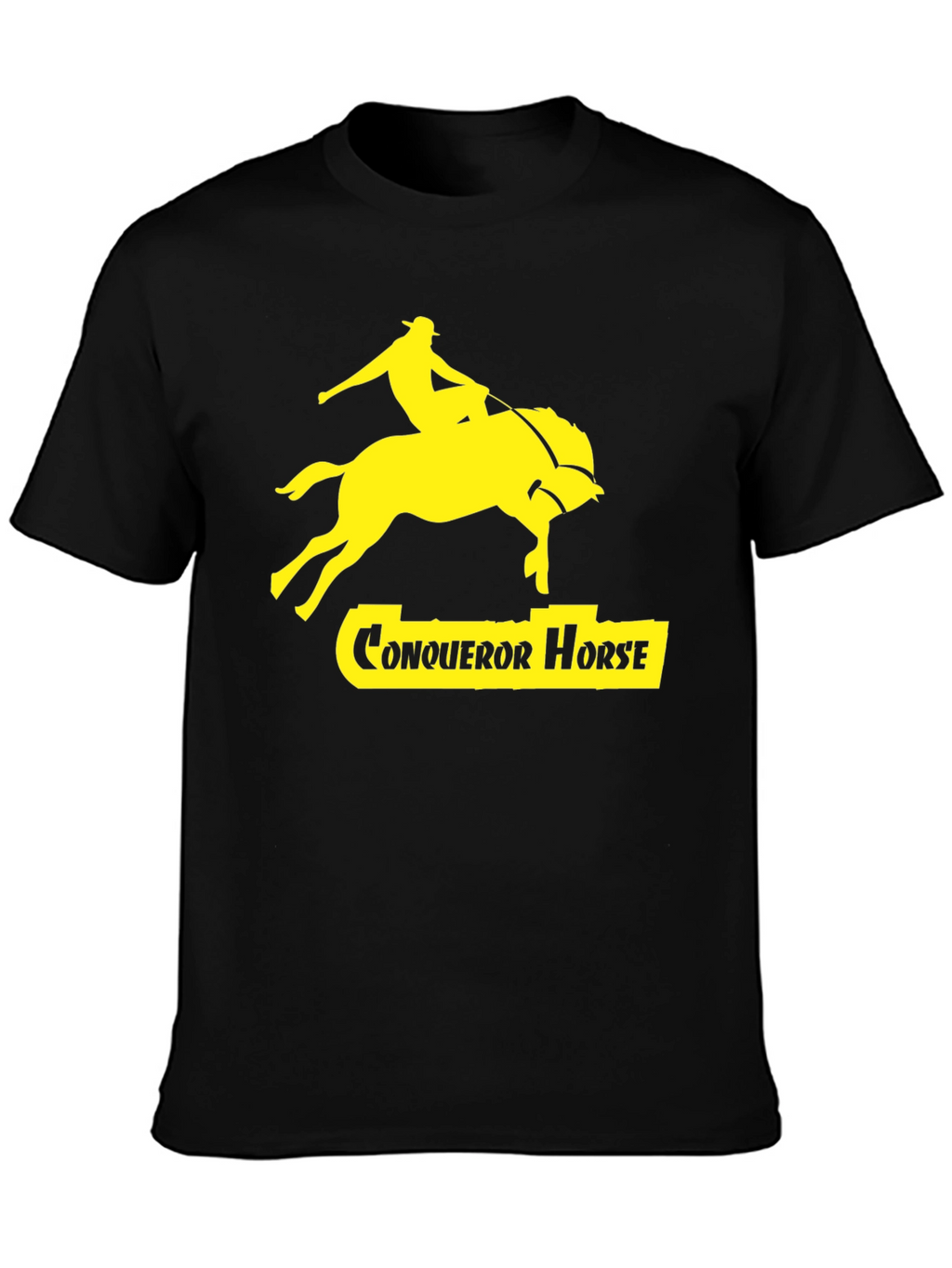 Conqueror Horse Graphic Tee - Black