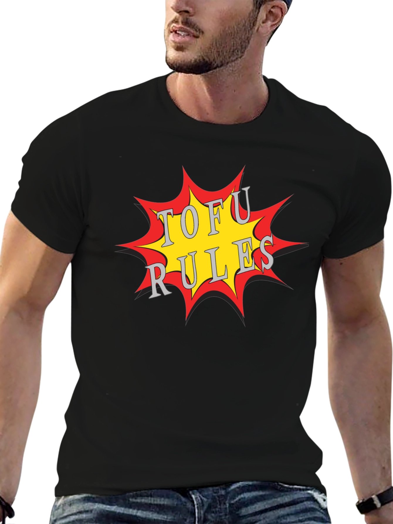 Tofu Rules Graphic Tee - Black Unisex T-Shirt