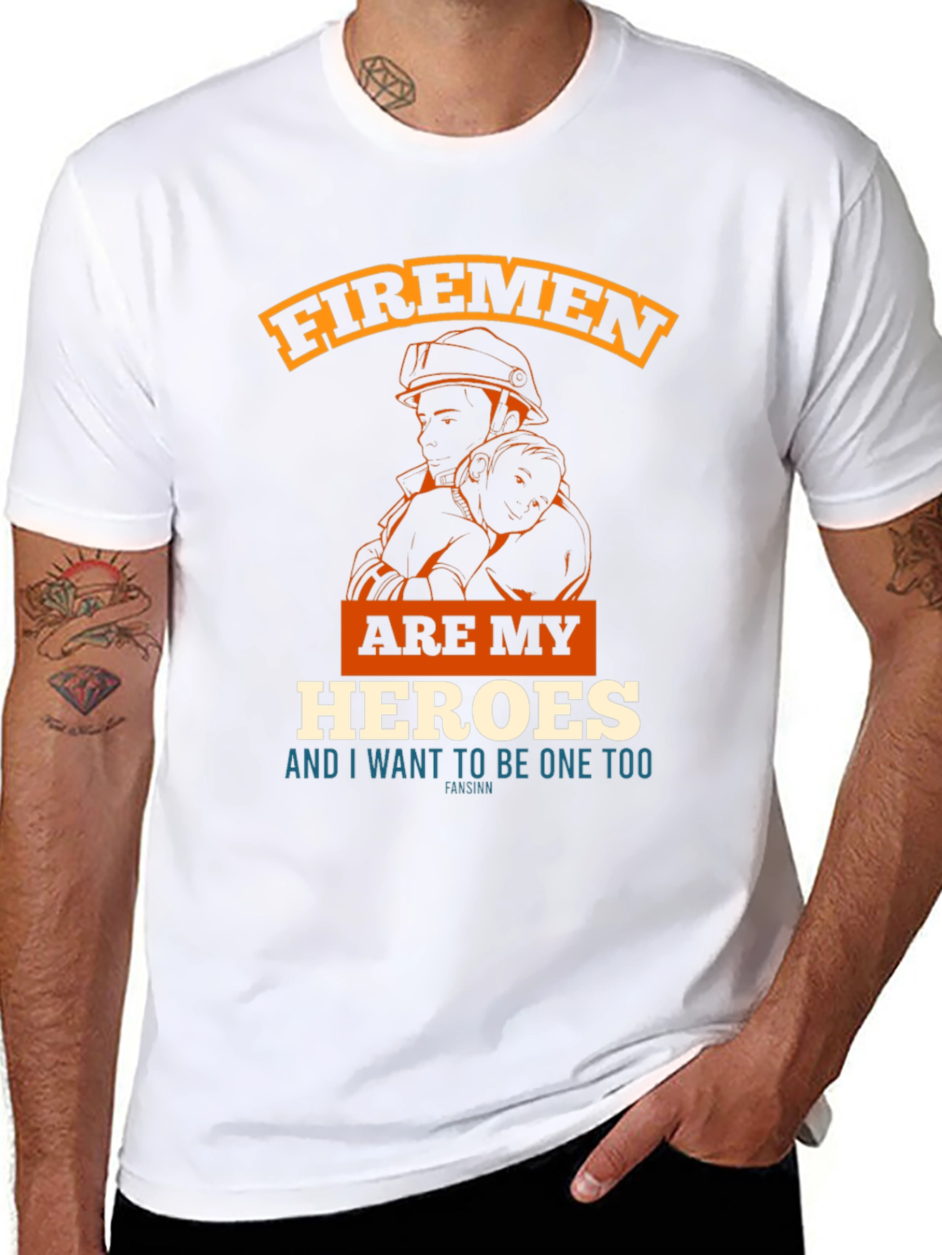 Firemen are My Heroes Graphic Tee
