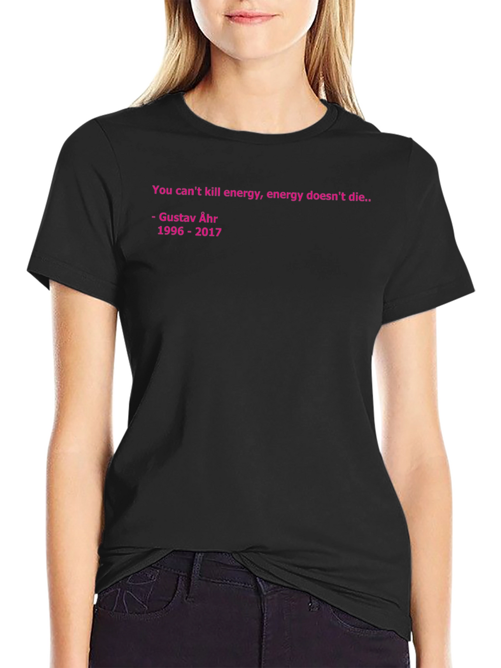Gustav Åhr Energy Quote Black T-Shirt