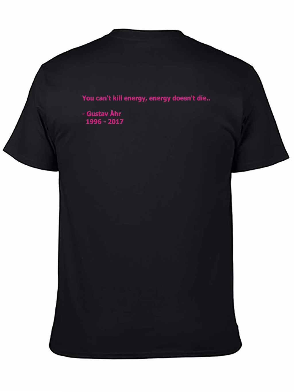 Gustav Åhr Energy Quote Black T-Shirt
