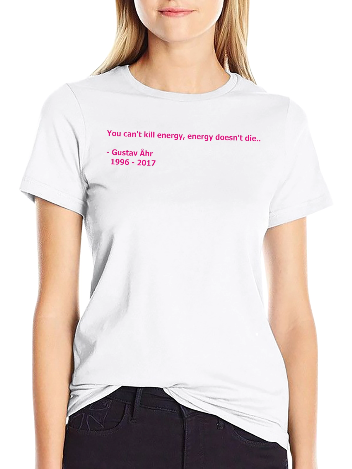 Gustav Åhr Energy Quote Black T-Shirt