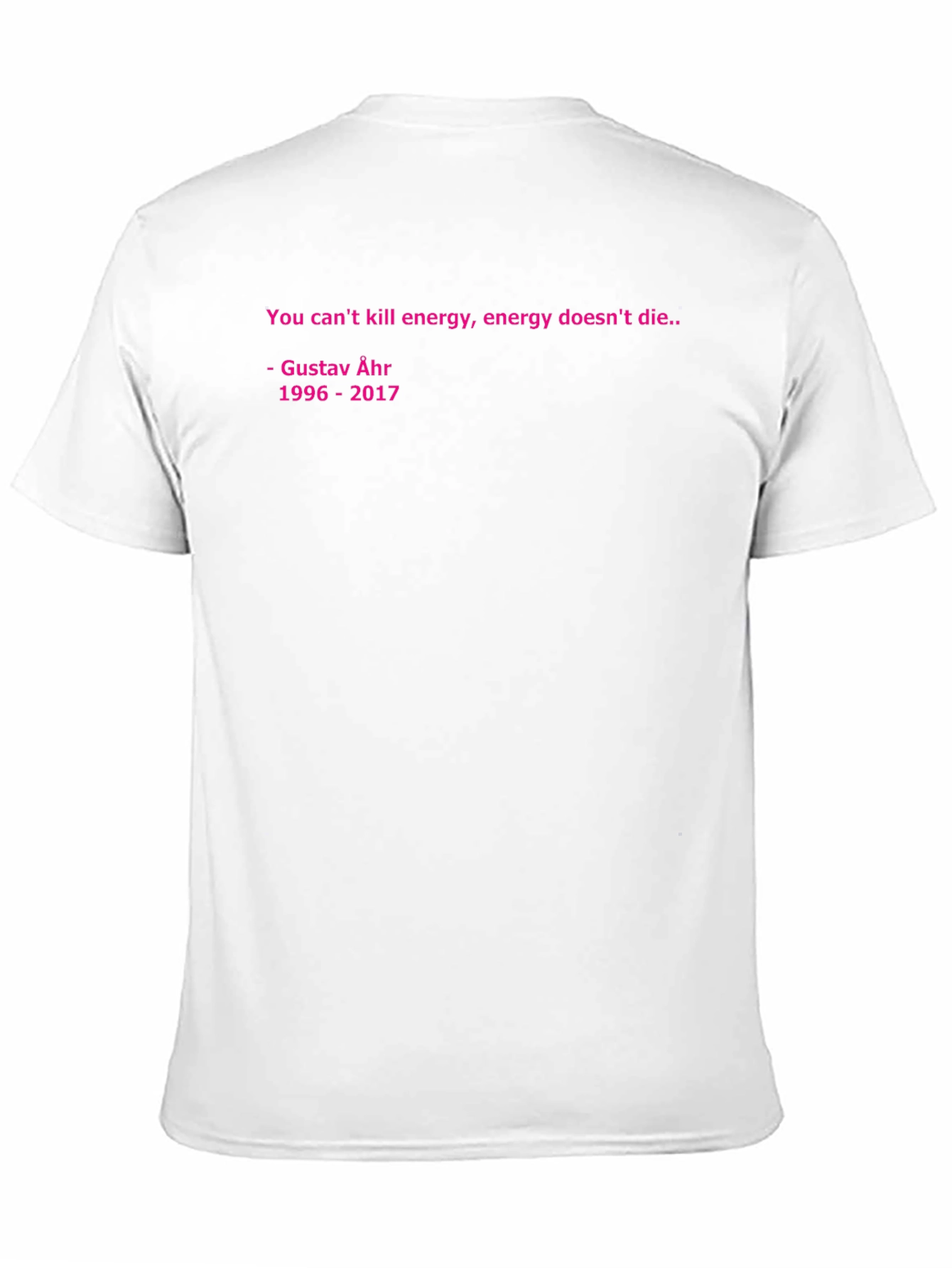Gustav Åhr Energy Quote Black T-Shirt