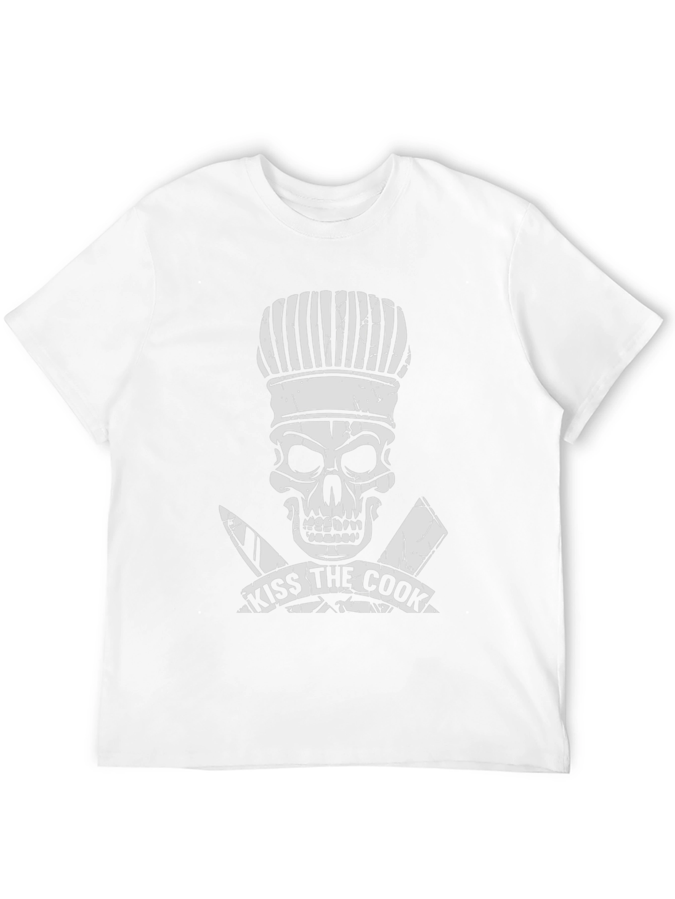 Kiss the Cook T-Shirt - Skull Chef Graphic Tee