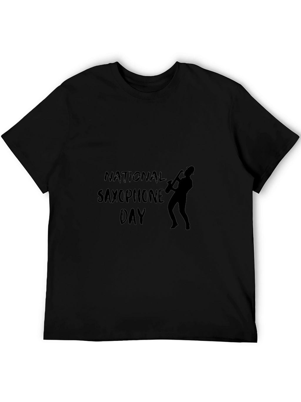 National Saxophone Day Black T-Shirt - Musician Gift