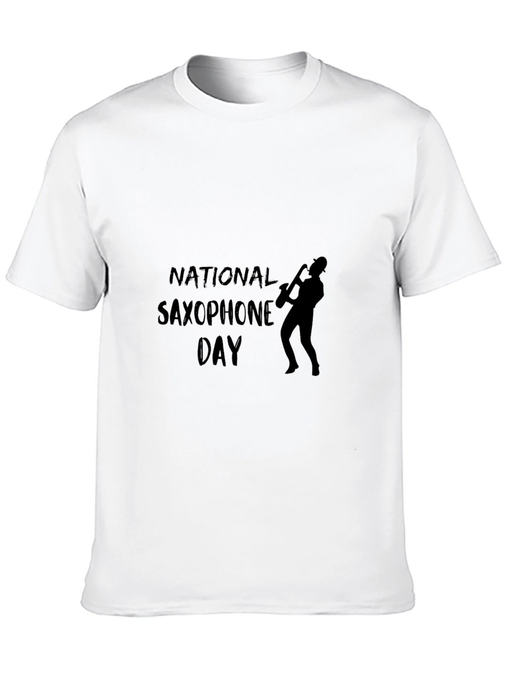 National Saxophone Day Black T-Shirt - Musician Gift