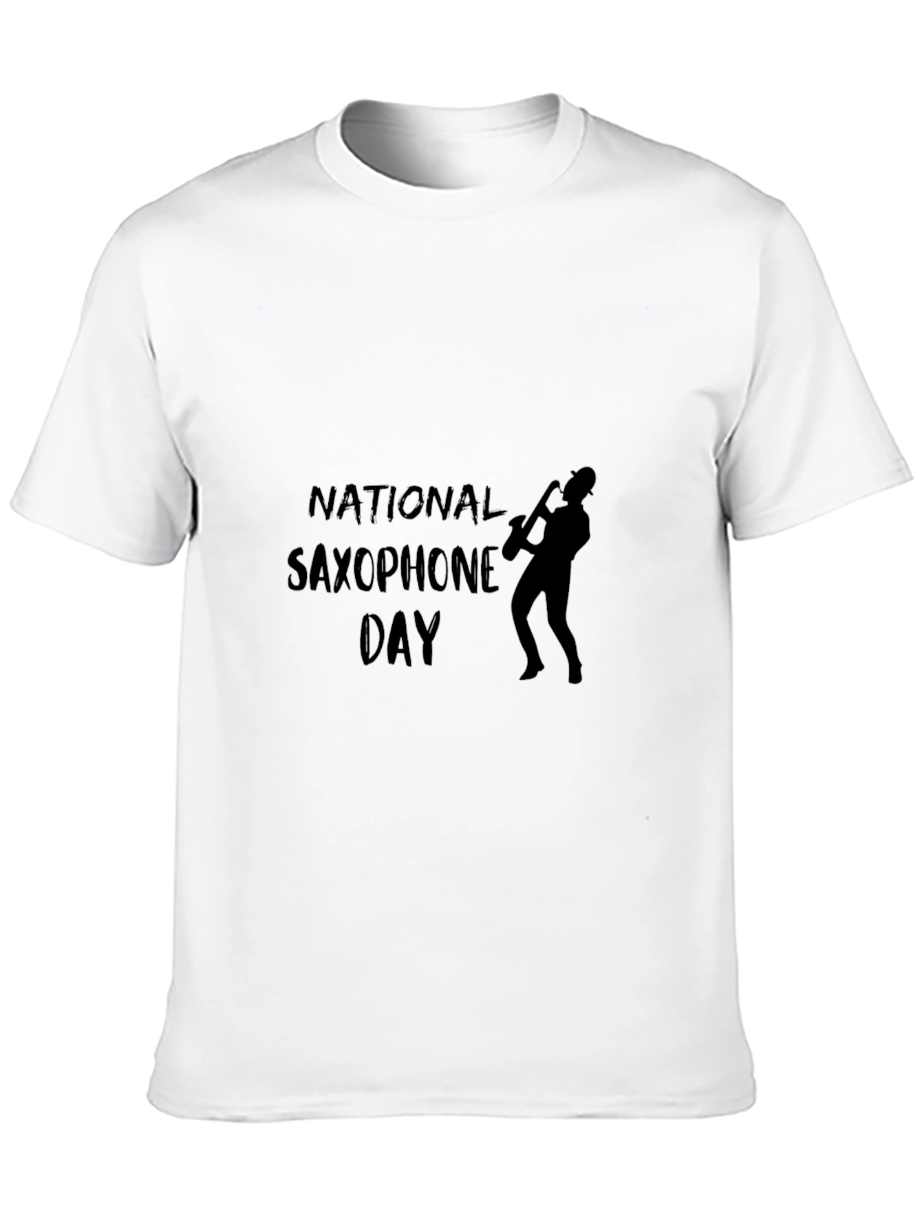 National Saxophone Day Black T-Shirt - Musician Gift
