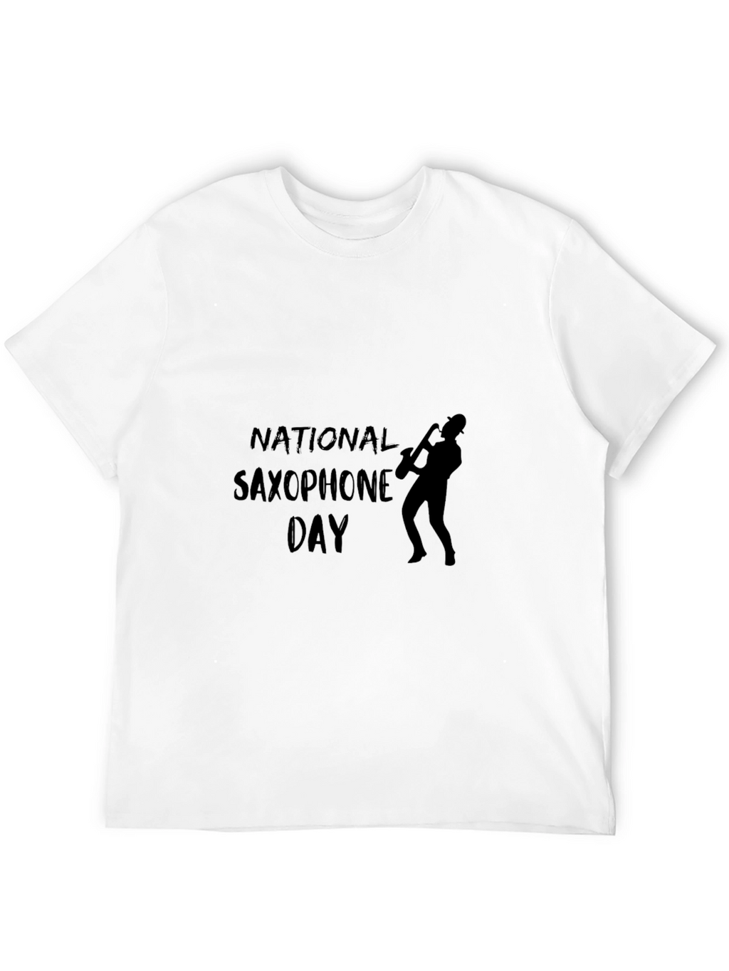 National Saxophone Day Black T-Shirt - Musician Gift