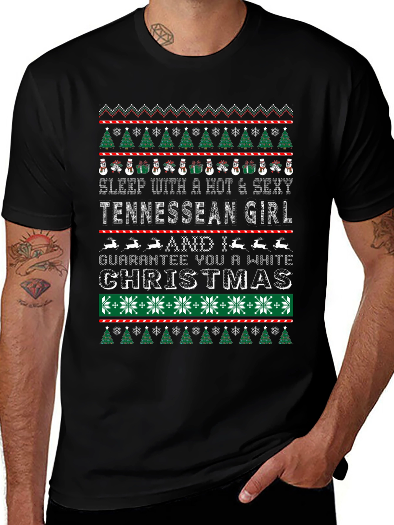 Tennessee Christmas Graphic T-Shirt