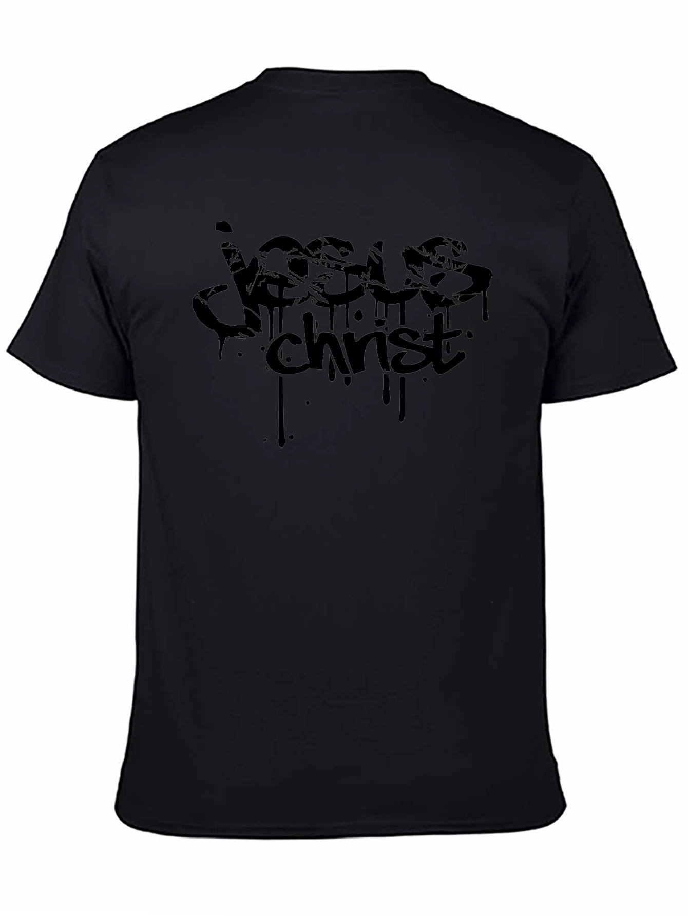 Jesus Christ Graffiti Style Black T-Shirt