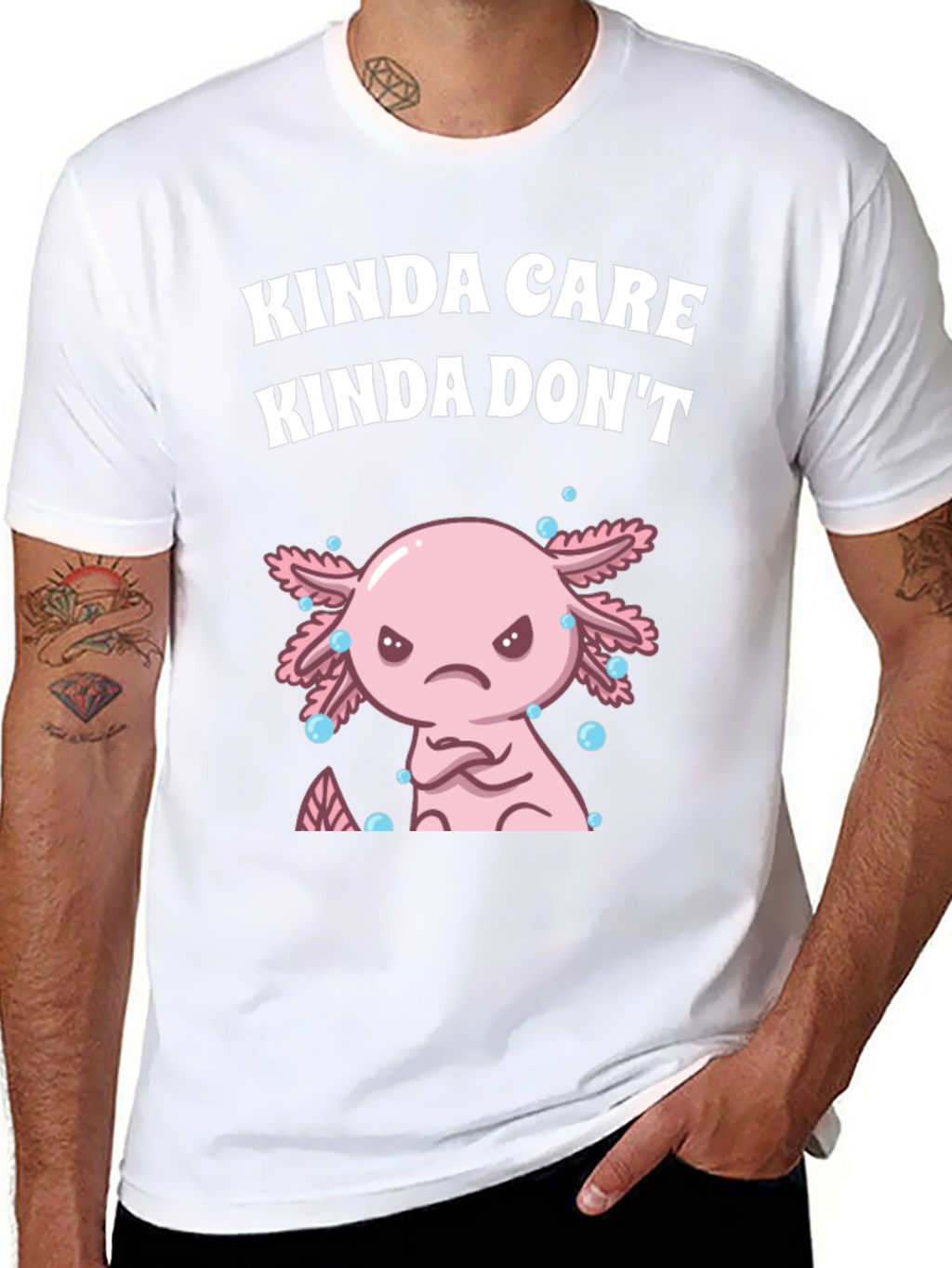Kinda Care Axolotl Graphic T-Shirt