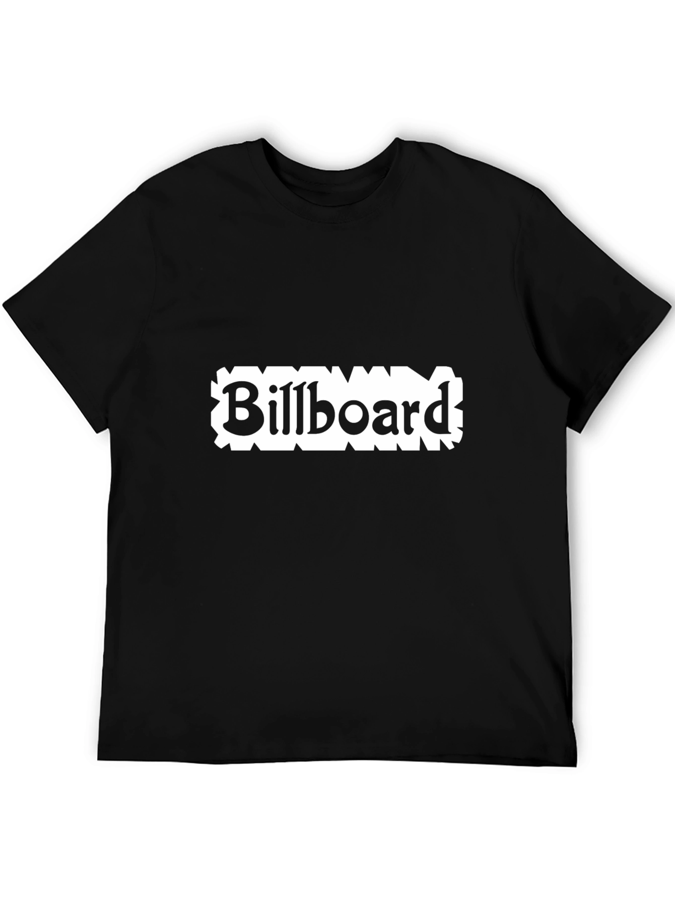 Billboard Graphic Tee - Black Cotton Blend T-Shirt