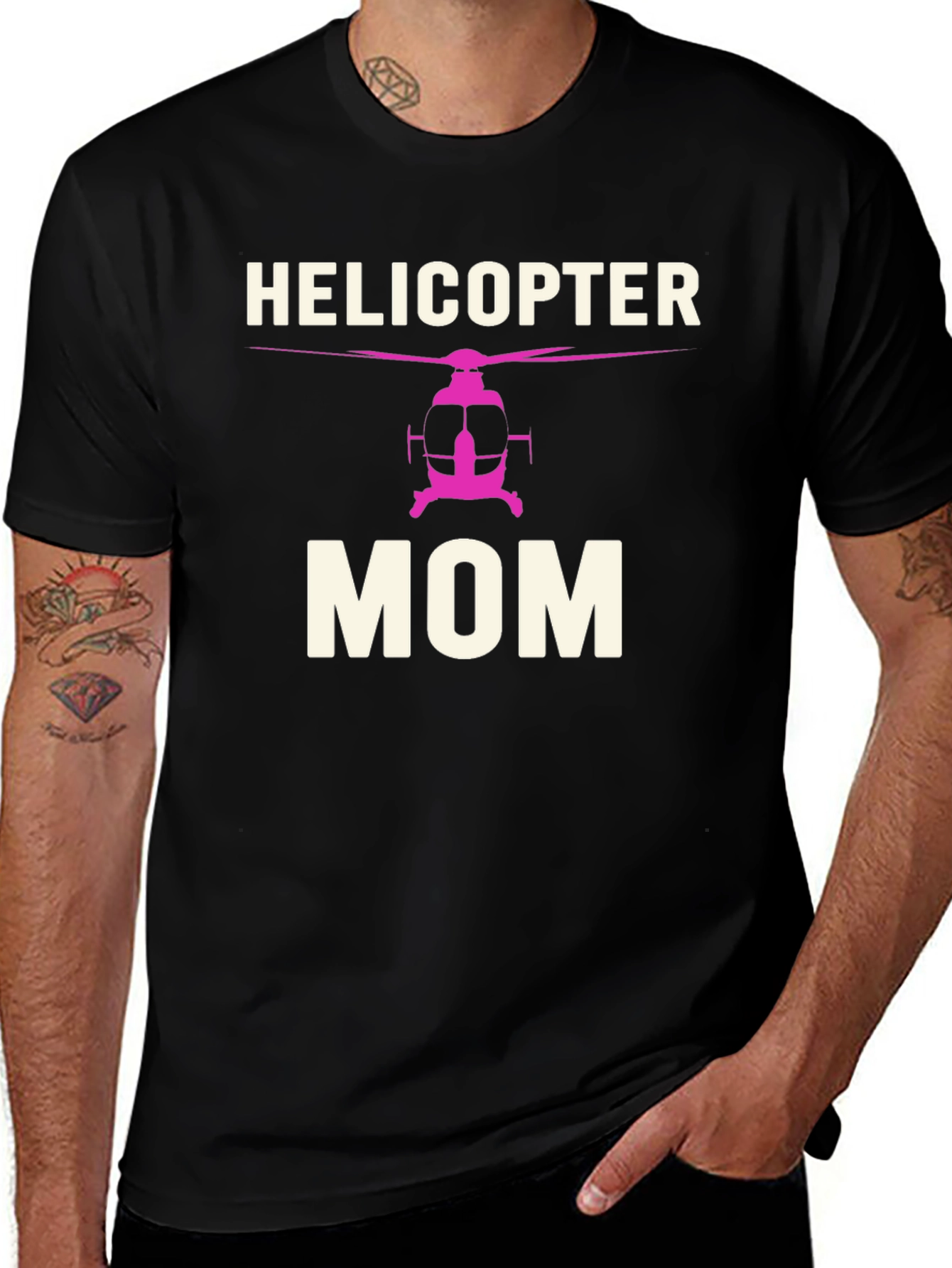 Helicopter Mom Black T-Shirt