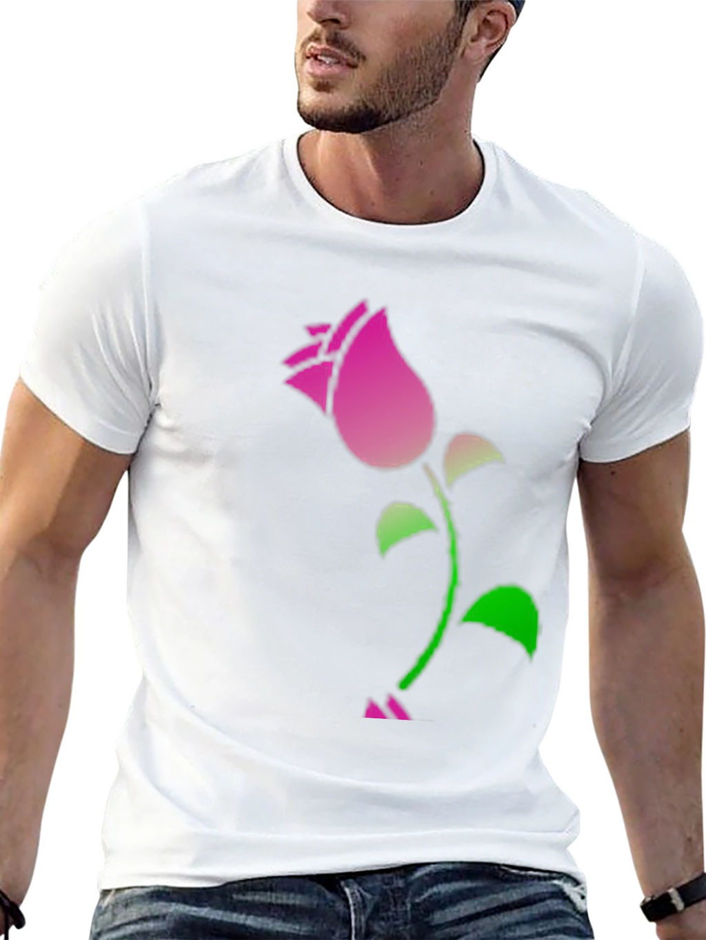 Rose Graphic T-Shirt - Casual Style