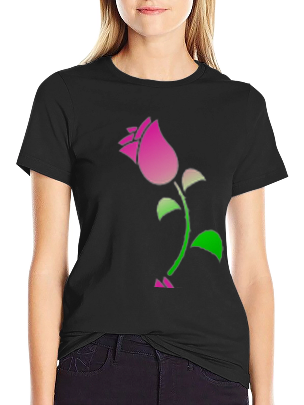 Rose Graphic T-Shirt - Casual Style