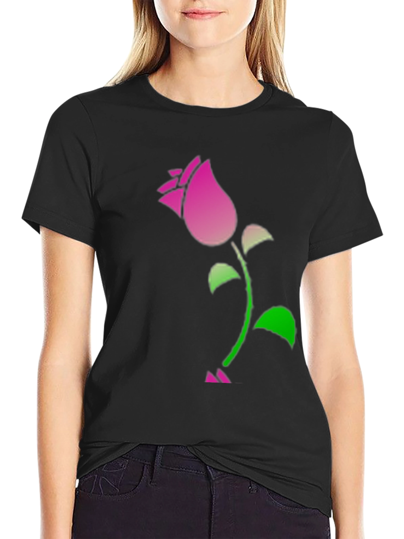 Rose Graphic T-Shirt - Casual Style