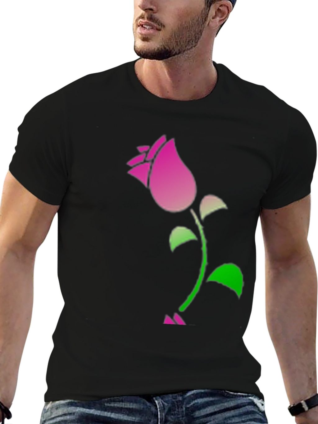 Rose Graphic T-Shirt - Casual Style