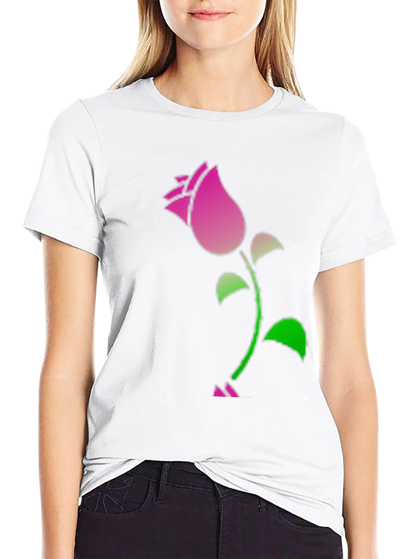 Rose Graphic T-Shirt - Casual Style